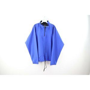 Vintage 90s Uzzi Mens S/M Amphibious Gear Pullover Rain Jacket Windbreaker Blue